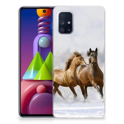 Samsung Galaxy M51 | TPU Hoesje | Paarden Samsung Galaxy M51 | TPU Hoesje | Paarden