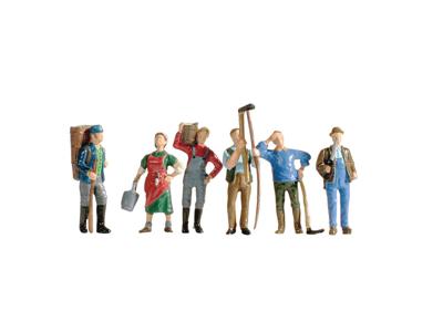 NOCH 36614 N Wijnboeren figuren Geverfd, Staand
