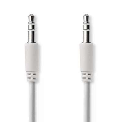 Nedis CAGP22010WT10 Stereo-audiokabel, Spiraal 3,5 Mm Male - 3,5 Mm Male 1,0 M Wit
