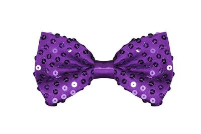 Strikje pailletten luxe paars