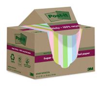 Memoblok Post-it 654 RSS12COL 76x76mm recycled colour notes pastel 12 stuks - thumbnail