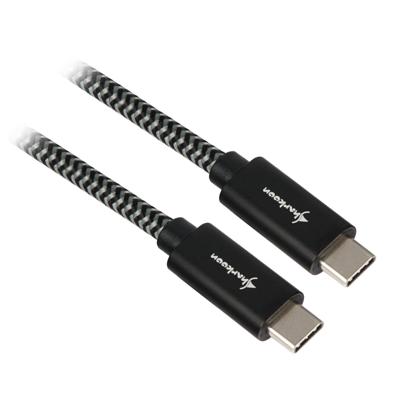 Sharkoon usb 3.2 kabel, usb-c > usb-c (zwart/grijs, 1 meter)