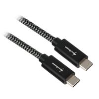 Sharkoon usb 3.2 kabel, usb-c > usb-c (zwart/grijs, 1 meter) - thumbnail
