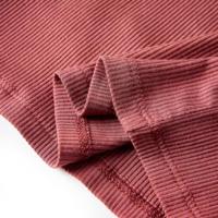 Kindershirt met lange mouwen en lage col 116 roodbruin - thumbnail