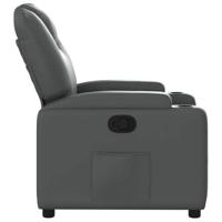 Fauteuil verstelbaar kunstleer grijs - thumbnail
