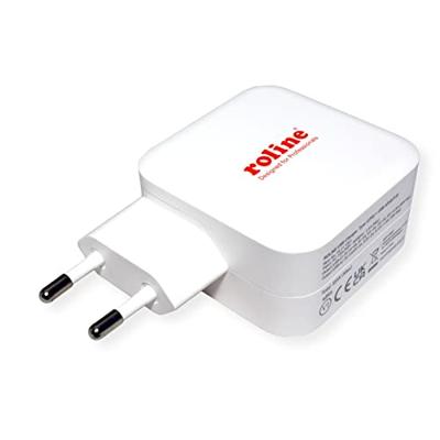 ROLINE USB Oplader met Eurostekker, 2 poorten (Type-A QC3.0, Type-C PD), 65W - thumbnail