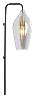 Light & Living Wandlamp 'Lukaro' Glas, kleur Smoke/Mat Zwart Light & Living Wandlamp 'Lukaro' Glas, kleur Smoke/Mat Zwart