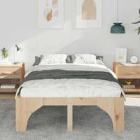 Bedframe met opslag Bruin 140 x 190 cm Massief grenenhout - thumbnail