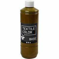 Creotime textielverf Basic 500ml olijfbruin - thumbnail
