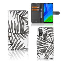 Huawei P Smart 2020 Hoesje Leaves Grey - thumbnail