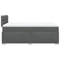 Boxspring met matras stof donkergrijs 120x190 cm - thumbnail