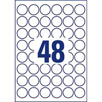 Avery Zweckform ronde etiketten, diameter 30 mm, wit, afneembaar, 480 etiketten, 10 vellen - thumbnail