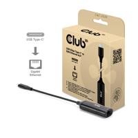 club3D CAC-2530 Adapter [1x USB-C 5Gbps - 1x RJ45-bus] Zwart 24.5 cm - thumbnail
