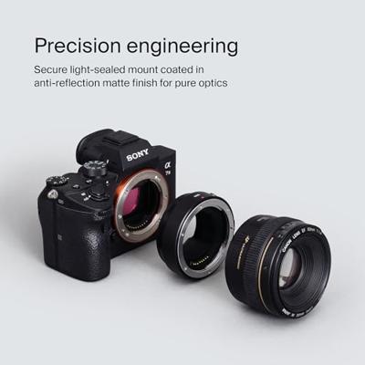 Urth lens mount adapter: compatibel met Canon (EF / EF S) lens naar Sony E camera body (elektronisch) Urth lens mount adapter: compatibel met Canon (EF / EF S) lens naar Sony E camera body (elektronisch)