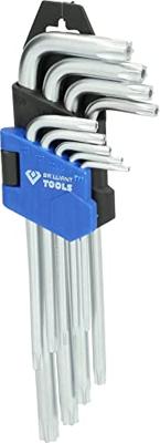 Brilliant Tools BT044009 Haakse schroevendraaierset T 10, T 15, T 20, T 25, T 27, T 30, T 40, T 45, T 50 9-delig