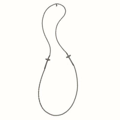 Ketting Dames Folli Follie 3N14T020KK_Plata Negra 90 cm