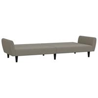 Slaapbank 2-zits fluweel lichtgrijs - thumbnail