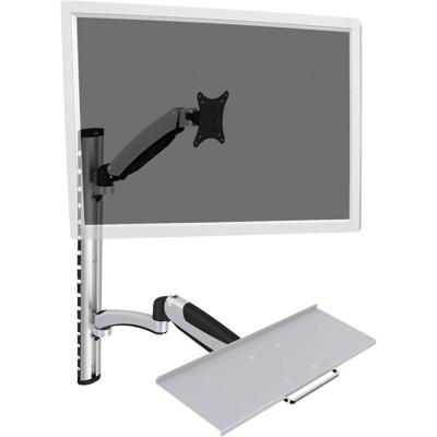 Digitus DA-90354 Monitor-wandbeugel Aantal monteerbare displays: 1 Display(s) 38,1 cm (15) - 68,6 cm (27) Zwart, Zilver In hoogte verstelbaar,