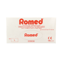 Romed Vinyl handschoen niet steriel poedervrij L 100 Stuks - thumbnail