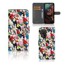 Nokia XR21 | Telefoonhoesje | Met pasjeshouder | Birds - thumbnail