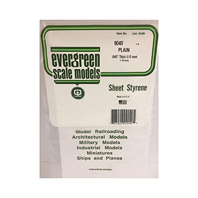 evergreen Polystyrolplaat (l x b) 300 mm x 150 mm 1.00 mm 2 stuk(s)