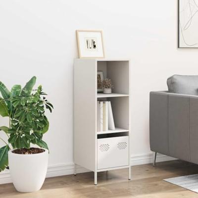 Hoge kast 35x39x103,5 cm staal wit Hoge kast 35x39x103,5 cm staal wit