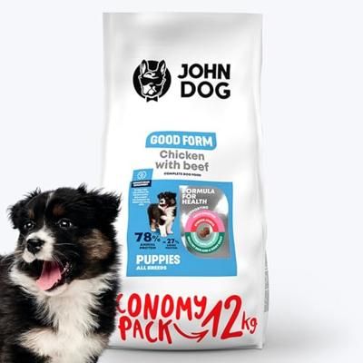 JOHN DOG Good Form Puppy Chicken with beef - droog hondenvoer - 12 kg