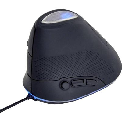 6-knops ergonomische muis, zwart