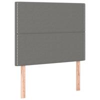 Boxspring met matras stof donkergrijs 90x190 cm - thumbnail