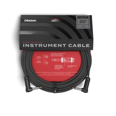 D'Addario AMSGRR-20 American Stage instrumentkabel jack recht-haaks mono 6m D'Addario AMSGRR-20 American Stage instrumentkabel jack recht-haaks mono 6m