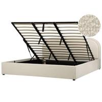 Beliani-QUILLIEN-Bed met opbergruimte-Beige-180 x 200 cm-Polyester - thumbnail