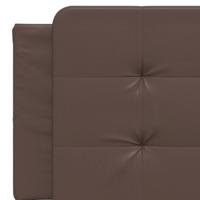 Hoofdbordkussen 160 cm kunstleer bruin - thumbnail