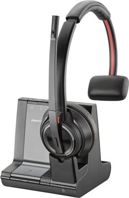 HP Poly Savi 8210-M On Ear headset DECT, Bluetooth Stereo Zwart Noise Cancelling Headset, Volumeregeling, Microfoon uitschakelbaar (mute), Incl. oplaad- en