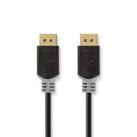 Nedis CCBW37014AT10 Displayport-kabel Displayport Male Displayport Male 8k@60hz Verguld 1.00 M Rond Pvc Antraciet Doos - thumbnail
