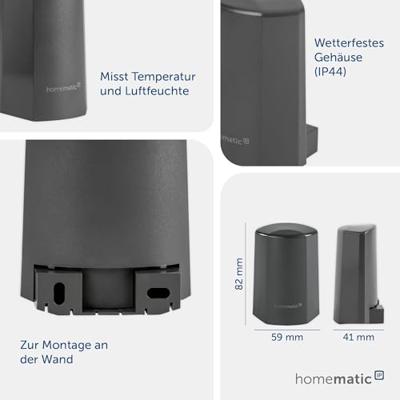 Homematic IP HmIP-STHO-A Temperatuursensor en luchtvochtigheidssensor Draadloos Homematic IP HmIP-STHO-A Temperatuursensor en luchtvochtigheidssensor Draadloos