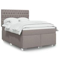 Boxspring met matras stof taupe 140x190 cm - thumbnail