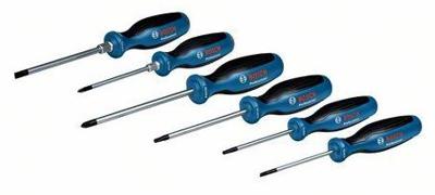 Set van 6 platte schroevendraaiers