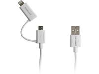 Hahnel 2-in-1 USB-oplaad- en synchronisatiekabel, micro-USB en Apple Lightning - thumbnail