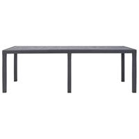 Tuintafel 220x90x72 cm rattan-look kunststof bruin - thumbnail