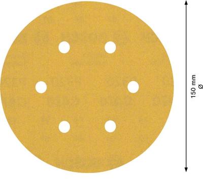 Bosch Accessoires Expert C470 schuurpapier voor excenterschuurmachines 150 mm, 6 gaten, K320 5-delig - 2608900820 Bosch Accessoires Expert C470 schuurpapier voor excenterschuurmachines 150 mm, 6 gaten, K320 5-delig - 2608900820