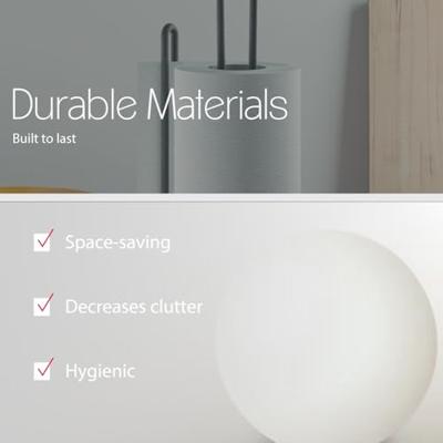 Metaltex Keukenrolhouder 15x32 cm Zwart