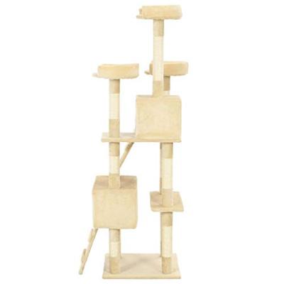 VidaXL Kattenkrabpaal met sisal krabpalen 170 cm beige