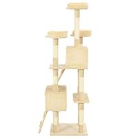 Kattenkrabpaal met sisal krabpalen 170 cm beige - thumbnail