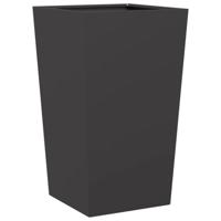 Plantenbakken 2 st 45x45x75 cm staal zwart - thumbnail