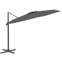 VidaXL Zweefparasol met led-verlichting 400x300 cm antracietkleurig - thumbnail