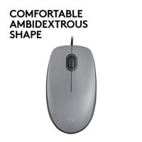 Logitech M110 stille muis mid gray - thumbnail