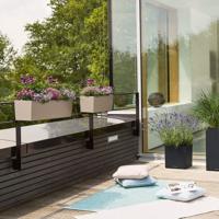 Jardiniere - Balconera stone 80 - Complete set - Steengrijs - 12 L - LECHUZA - thumbnail
