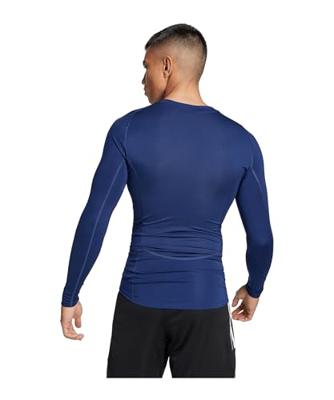 adidas Techfit Ondershirt Lange Mouwen Donkerblauw Wit adidas Techfit Ondershirt Lange Mouwen Donkerblauw Wit