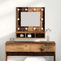 Spiegelkast met plank Oud hout 62 x 31.5 x 62 cm Bewerkt hout - thumbnail