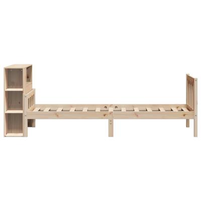 Bed met boekenkast zonder matras massief grenenhout 100x200 cm - thumbnail
